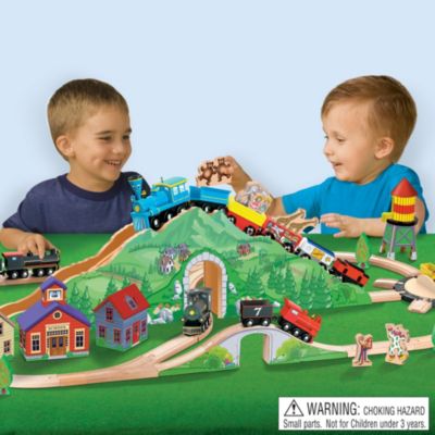 Remember when you first heard "The Little Engine That Could" story? A celebration of can-do spirit, this timeless classic has been a children's favorite for generations. Now your child can experience this wonderful story like never before in the exclusive officially-licensed The Little Engine That Could play set train collection, available only from The Bradford Exchange Heirloom Toys. Little hands will be thrilled to spin the windmill and round house track, or to chug the Little Engine over the highest hurdles. Just a little bit of imagination is all it takes and this interactive wooden play set will turn every playtime into a marvelous journey.Just imagine the endless hours of make-believe your child can experience with The Little Engine That Could play set. It all begins from the moment you receive Issue One, including The Little Engine That Could Storybook, The Little Engine locomotive and tender cars, big mountain with built-in track, two houses and a school house. Your future issues of additional sets will feature more wooden train cars, decorative scenery, track sections, figures and accessories. Help turn your child's "I think I can" spirit into a "I knew I could" reality - order now!