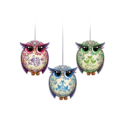Challis & Roos 12 Hoots Of Christmas Ornament Collection