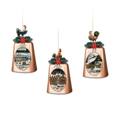 Country Cow Bell Christmas Ornament Collection