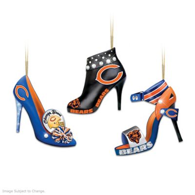 NFL Chicago Bears Steppin' Out Stiletto Shoe Ornament Collection