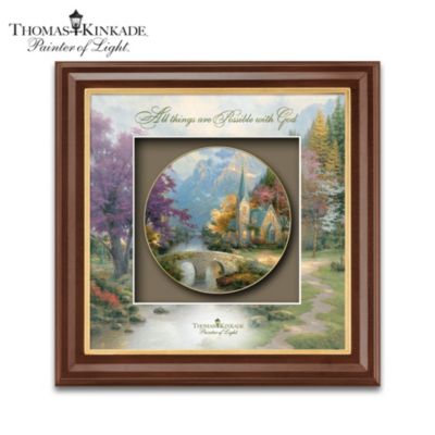 Thomas Kinkade Light of Faith Shadowbox Plate Collection