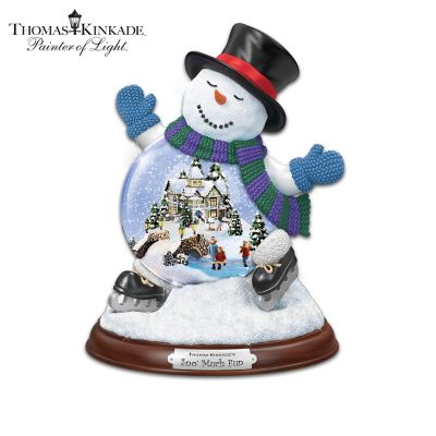 Thomas Kinkade Christmas Miniature Snowglobe Collection: Making Spirits Bright