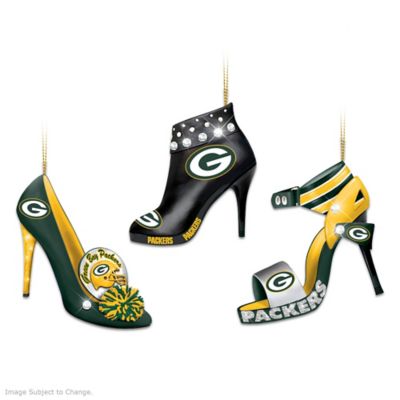 NFL Green Bay Packers Steppin' Out Stiletto Shoe Ornament Collection