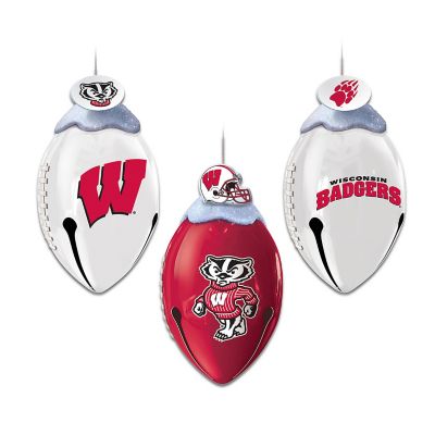 Buy Wisconsin Badgers FootBells Christmas Ornament Collection
