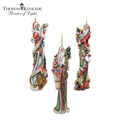 Thomas Kinkade Santa's Season Pencil Ornament Collection