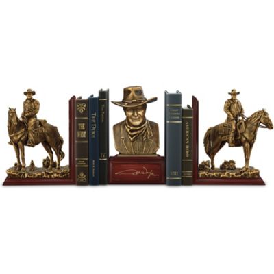 Buy John Wayne: The Duke American Hero Cold-Cast Bronze Bookends Collection