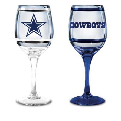 Buy NFL Dallas Cowboys Wine Glass Collection: Set Of Two Stem Wine Glasses