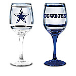 Buy NFL Dallas Cowboys Wine Glass Collection: Set Of Two Stem Wine Glasses