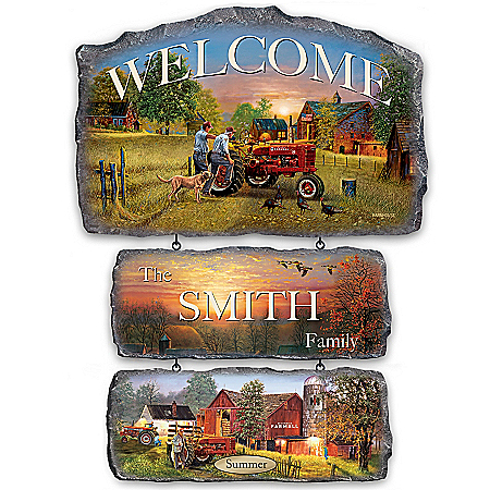 Farmall Traditions Personalized Tractor Welcome Sign Collection