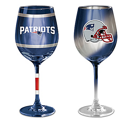 New England Patriots 14-Ounce Wine Glass Collection