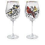 Buy Birds And Blossoms Wine Glass Collection: Set Of Two Stem Wine Glasses