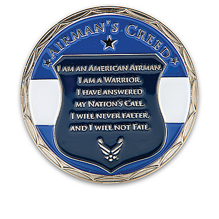 U.S. Air Force Commemorative Challenge Coin Collection with Custom Display Case