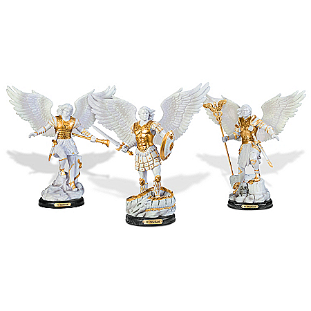 Archangel Holy Protectors Cold Cast Marble Sculptures from The Bradford Exchange