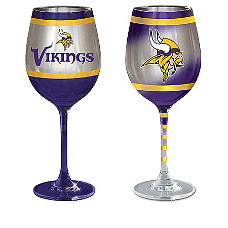 Minnesota Vikings NFL Wine Glass Collection