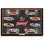 Buy Budweiser: The King Of Beers Folding Knife Collection With Custom-Crafted Illuminated Display Case