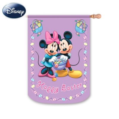 Celebrate the most special moments of the year with a collection of unique outdoor decorative flags starring the world-famous Mickey Mouse and friends! Each durable, waterproof flag will be a delightfully unique addition to your holiday decor, and a picture-perfect way to share the joy of the festive spirit with friends and neighbors beginning with Issue One, Happy Easter. Soon, you can look forward to Issue Two, Happy Mother's Day. Later, your collection will continue with additional collectible Disney outdoor decorative flags, each a separate issue to follow.???Picture these delightful outdoor Disney decorate flags fluttering in the wind - won't it be fun to "redecorate" for every holiday? These Disney Mickey Mouse decorative flags from The Hamilton Collection are machine washable and fade resistant, so their vivid colors, illustrations and warm messages of seasonal cheer will remain bright for many years. Celebrate the year's most special moments with this unique holiday decor featuring Disney's Mickey Mouse and friends - order now!This fine home decor is not intended for children.