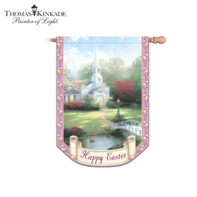Thomas Kinkade Year of Glad Tidings Decorative Flag Collection
