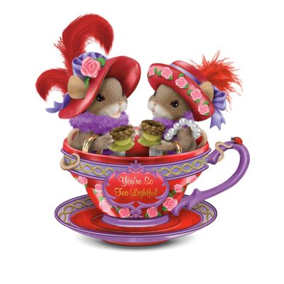 Buy Charming Tails Friendship Is Tea-rrific Mice Wearing Red Hats Figurine Collection