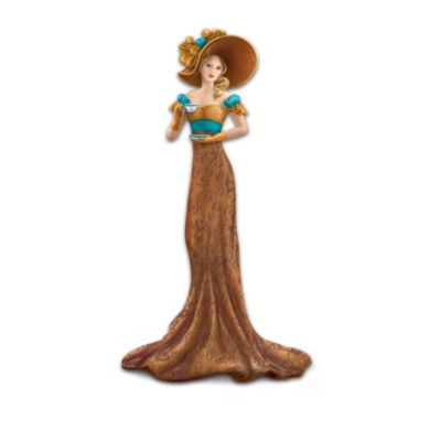 Buy Coffee Connoisseurs Elegant Woman Figurine Collection: Coffee-Lover Home Decor Gift