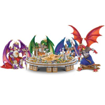 Knights Of The Dragons' Round Table Figurine Collection: Collectible Dragon Figurines