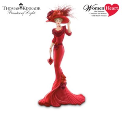 Thomas Kinkade Passion For Red Heart Health Awareness Figurine Collection