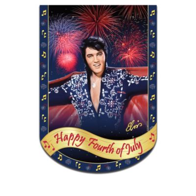 Home Decor Collectibles Elvis Presley Rockin' Through The Year Holiday Flag Collection: Elvis Home Decor