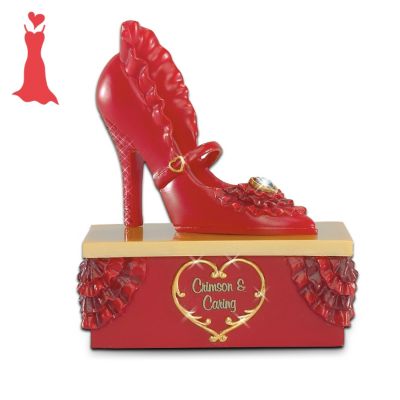 Heart disease devastates the lives of women everywhere. But empowering women about the disease brings hope for a better tomorrow. Now, you can help spread awareness with this stylish red shoe figurines collection. This worthy collection begins with Issue One, Crimson and Caring. Soon, your collection will continue with Issue Two, Show of Support and Issue Three, Compassion in Fashion and additional collectible shoe figurines, each a separate issue to follow.Exclusively from The Hamilton Collection, each shoe figurine in this collection is exquisitely handcrafted and hand-painted in bright powerful red. Glittery accents, gleaming simulated gems, and vibrant hues decorate each "shoe." Plus, each glamorous "shoe" can be removed from its "shoebox" display, so you can showcase it any way you wish! Most important, a portion of the proceeds from your purchase will be donated to WomenHeart to help in the prevention of heart disease. What an innovative way to spread heart health awareness. Strong demand is expected for this limited-edition collection. Order now!