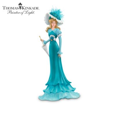 Thomas Kinkade "Proud Promenade" Ovarian Cancer Support Figurine Collection