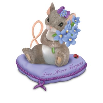 Charming Tails Alzheimer's Research Support The Power Of Purple Figurine Collection