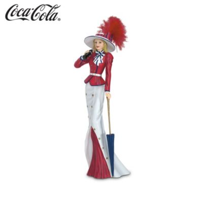 From Los Angeles to London, Cape Cod to Calcutta, Coca-Cola has captured the attention of the world over - all starting with the beautiful Coca-Cola girls from turn-of-the-century Coca-Cola advertisements. Celebrate this effervescent, international favorite with the vintage Coca-Cola advertisement-inspired elegant woman figurine collection, available only from The Hamilton Collection. Your intercontinental voyage begins with Issue One, Deliciously Refreshing and Issue Two, Sparkling Radiance. Soon, you will receive Issue Three, Perfectly Pleasing, Issue Four, Purely Delightful and additional vintage Coca-Cola advertisement-inspired figurines, each a separate issue to follow.Each figurine in this limited-edition collection is handcrafted and meticulously hand-painted to resemble the all-American vintage Coca-Cola girls in international ensembles, designed with a wealth of details. Real feathers, metallic accents and more enhance these stylish lady figurines, each perfectly capturing the essence of the city they???re visiting. Strong demand is expected, so don???t delay. Order now!