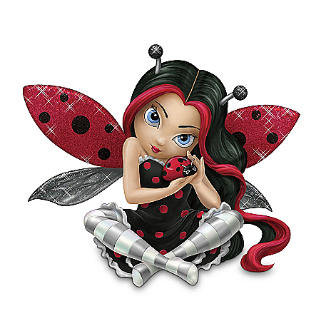 Jasmine Becket-Griffith "Cute As A Bug" Fairy With Ladybug Figurine Collection