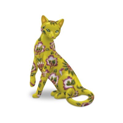 Cloisonne-Style Cat Figurine Collection: Cloisonne Garden Of Cats