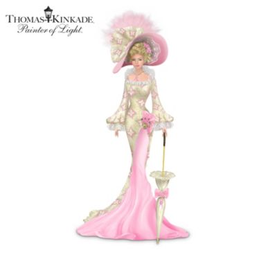 Thomas Kinkade Breast Cancer Support Woman Figurine Collection: Laced With Hope