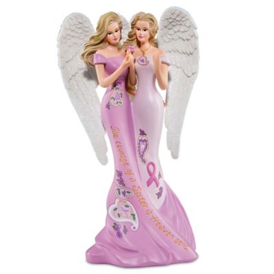 Buy Thomas Kinkade Angelic Sisters Of Hope Breast Cancer Awareness Figurine Collection