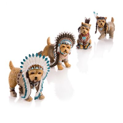 Buy Feathers 'N Fur Native American Inspired Yorkie Figurine Collection