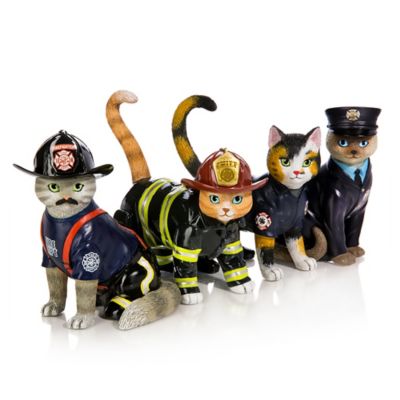 Buy Furr-ever Cat Firefighter Figurine Collection