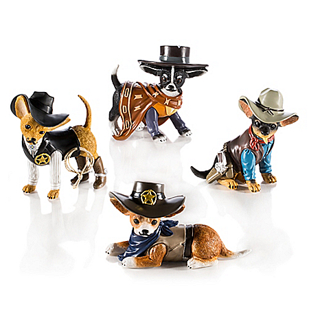Spurs ‘N Fur Handcrafted Chihuahua Figurine Collection