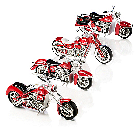 Refreshing Rides COCA-COLA Handcrafted Motorcycle Sculpture Collection