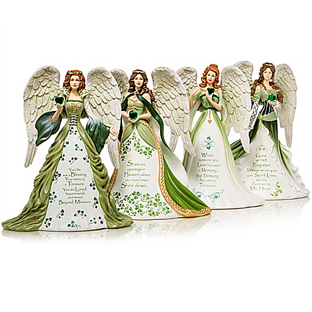 Thomas Kinkade Eternal Love Irish-Inspired Angel Figurine Collection