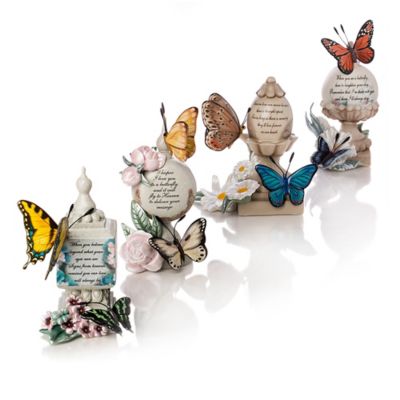 Buy Whispers Of Love From Above By Lena Liu Hand-Painted Butterfly Figurine Collection