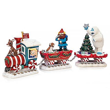 Rudolph The Red-Nosed Reindeer Train Figurine Collection