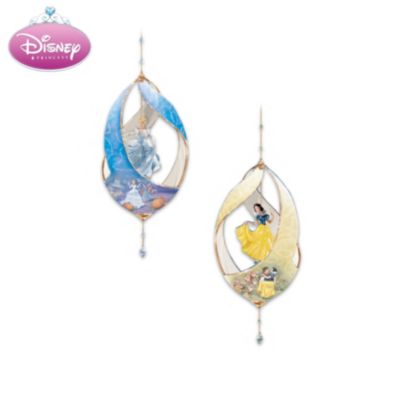 Disney Princess Dreams Porcelain Collectible Christmas Ornament Collection