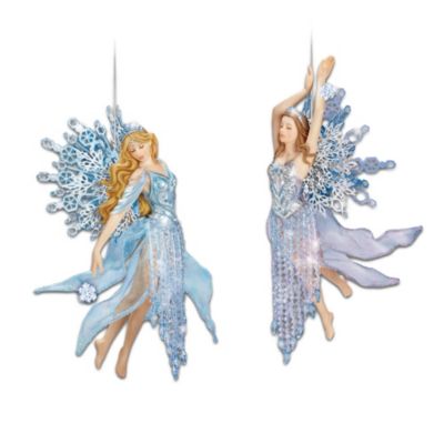 Frosted Enchantment Winter Fairy Collectible Christmas Ornament Collection