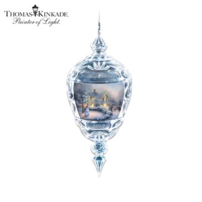 Thomas Kinkade Annual Crystal Christmas Ornament Collection