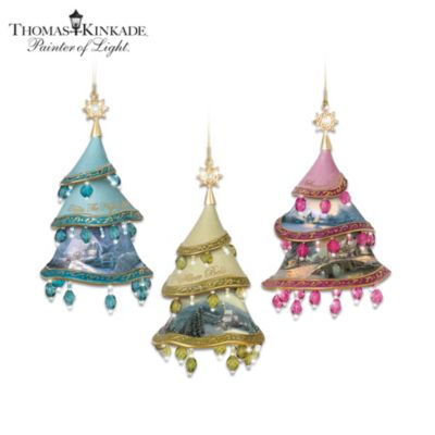 Thomas Kinkade Christmas Classics Bone China Christmas Ornament Collection