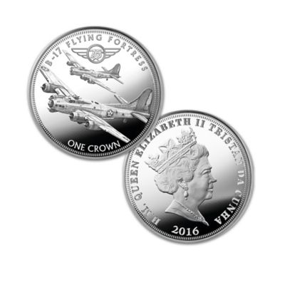Buy The 75th Anniversary Of The B-17 Flying Fortress Bomber Silver Crown Coin Collection