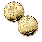 Buy The Queen Elizabeth II Celebration 24K Gold-Plated Coin Collection