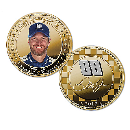 Dale Earnhardt Jr NASCAR Licensed Legacy Proof Coin Collection: 1 of 2017
