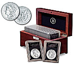 Buy The Complete 20th Century U.S. Silver Dollar Coin Collection With Deluxe Display Box & Pocket Magnifier