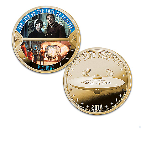 The STAR TREK Episodes 24K Gold-Plated Proof Coin Collection